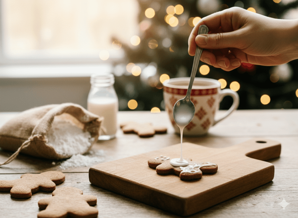 Gingerbread Cookies: 3-Ingredient Icing Recipe