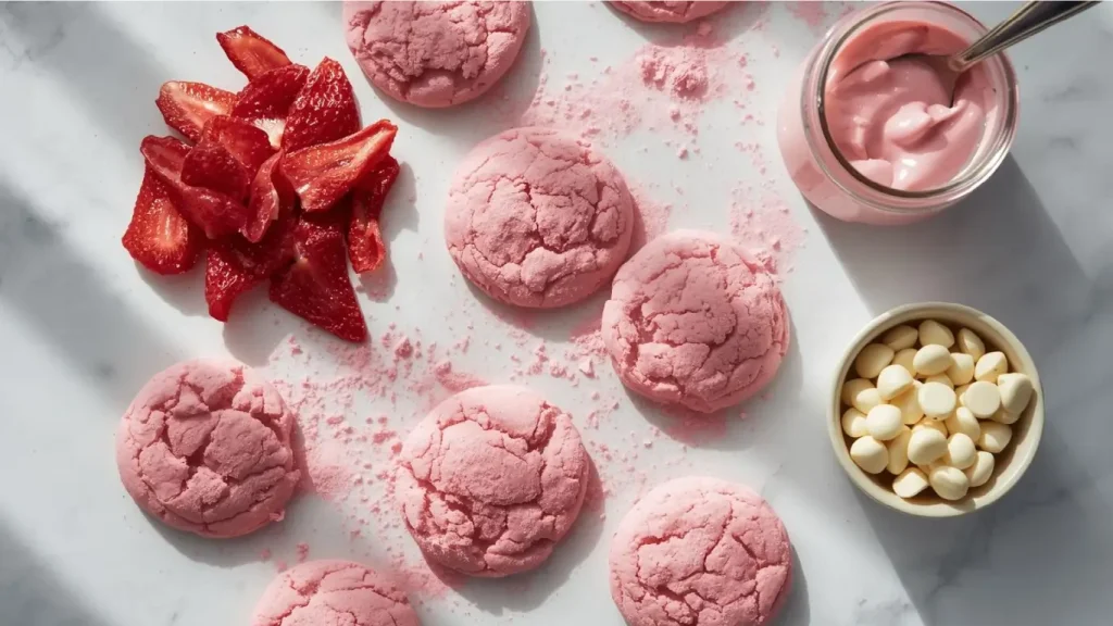 Strawberry Cookies: 3-Ingredient No-Bake Version