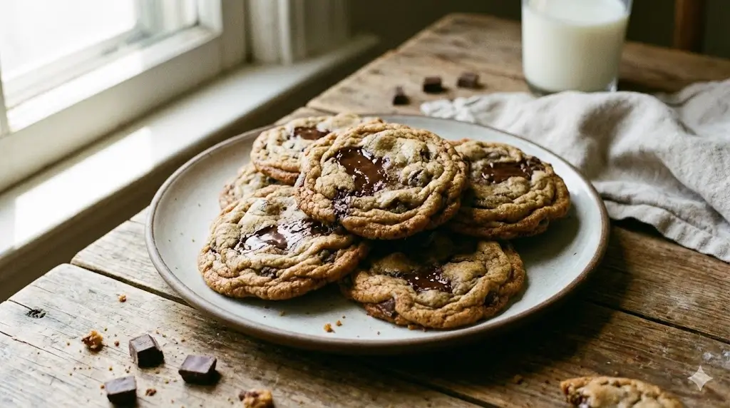 3 Ingredient Chewy Chocolate Chip Cookies