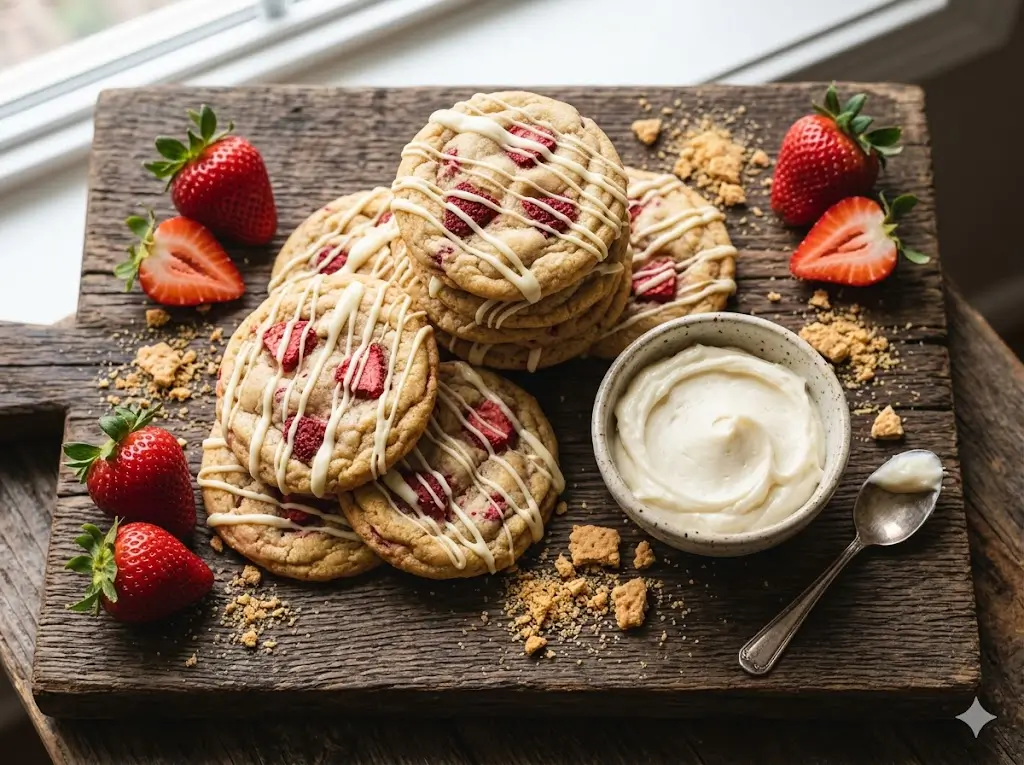 How to Make Strawberry Cheesecake Cookies in 3 Steps